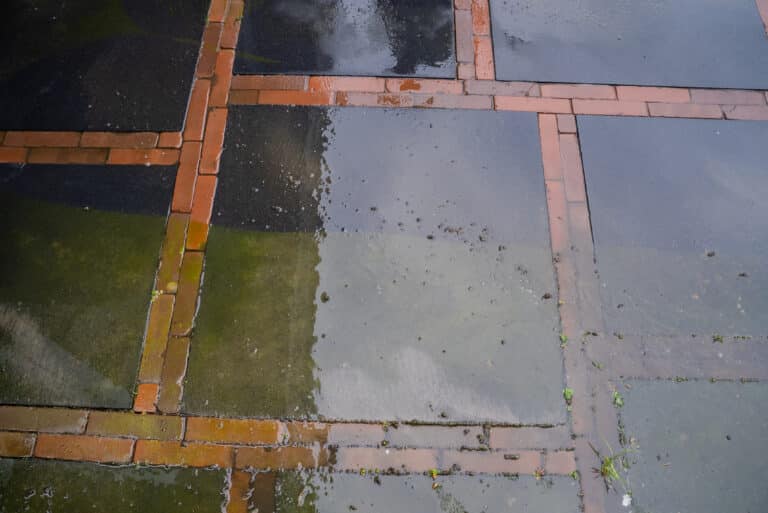 Voor en na, groene aanslag